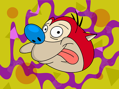 Stimpson J. Cat animals cartoons cat character design illustration ren stimpy