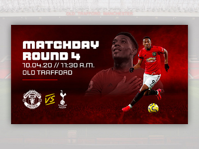 Manchester United Matchday Graphic football gameday graphic matchday soccer social media design sports sports design twitter youtube