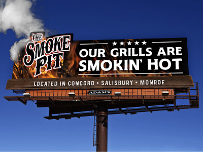 The Smoke Pit - Billboard / Online Campaign advertising bbq billboard billboard design fun mockups online ooh