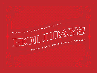 Adams Holiday Card christmas flourishes fun holiday holiday card holidays pattern winter