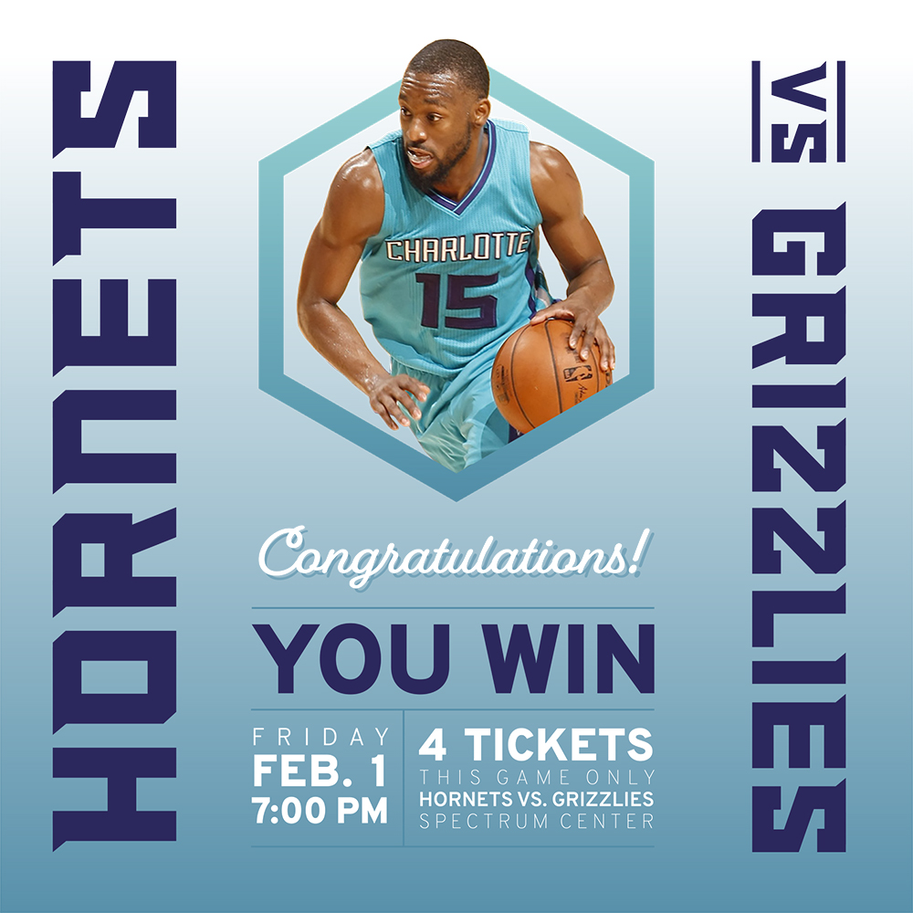 Charlotte Tickets giveaway by Jamal Simpson on Dribbble