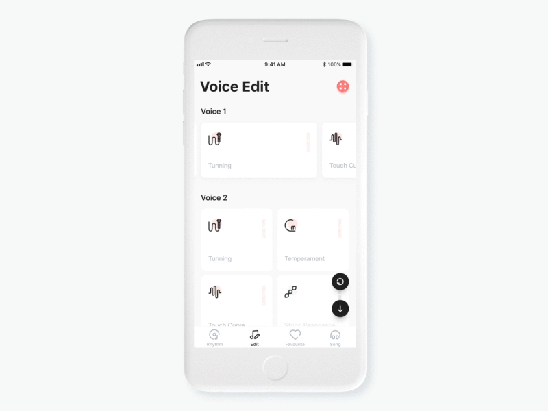 Voice Edit animation ux