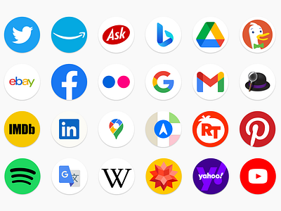 🎩  20 Starter Web Search Icons