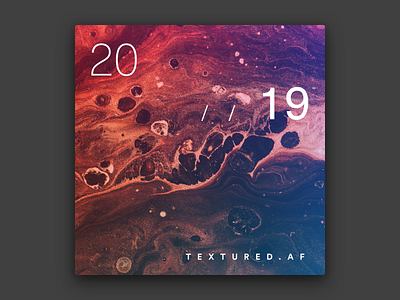 2019 // textured.af album art cover art spotify cover