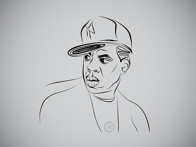 Hiphop Strokes - Jay-Z hidekiaono hiphop illustration jayz newyorkcity portrait rapper strokes vector