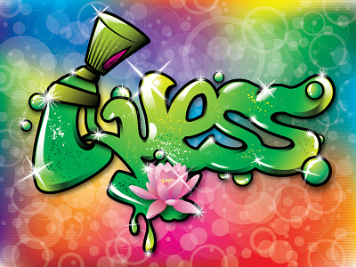 Quess Jelly circularpatterns color gradient graffiti hidekiaono hiphop jelly quess sketch spraycan typography vector