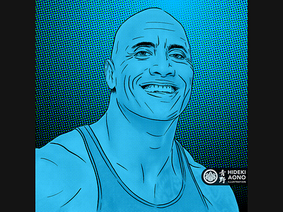 My New Digital Drawing Of Dwayne Johnson (The Rock)