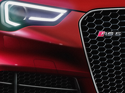 Audi Rs5 audi car design icon light photoshop red ui