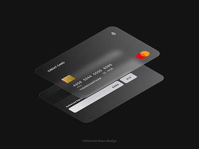 Credit Card Design - Glassmorphic x Isometric creditcard dailyui dribbble figma glassmorphism ios isometric design uicomponents uidesign