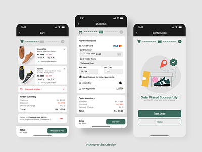 Credit-card Checkout Screens - Mobile UI Design