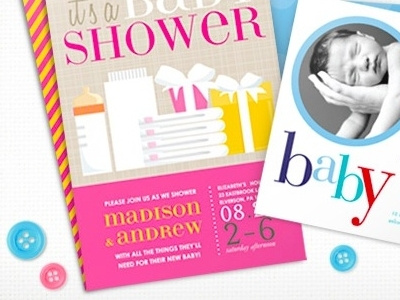 Baby Shower Invitation Mockup baby shower flat lay invitation mockup