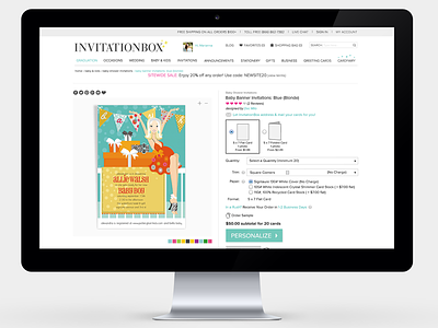 InvitationBox.com Redesign e-commerce website design