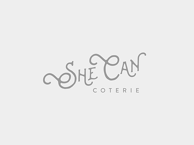 She Can Coterie Logo logo typography