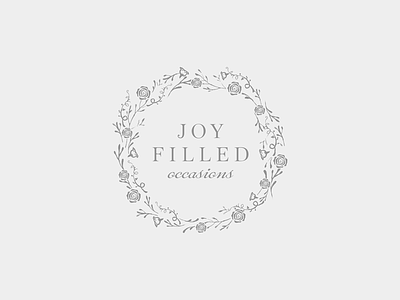 Logo for Joy Filled Occasions logo typography
