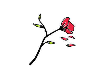 Petals 🥀 flower illustrator minimal offset petals