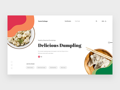 Yumm Cottage banner colors designer food hero hero design home page hotel landing page pakistan restaurant slider template theme ui design user interface web design web designer website website deisgn