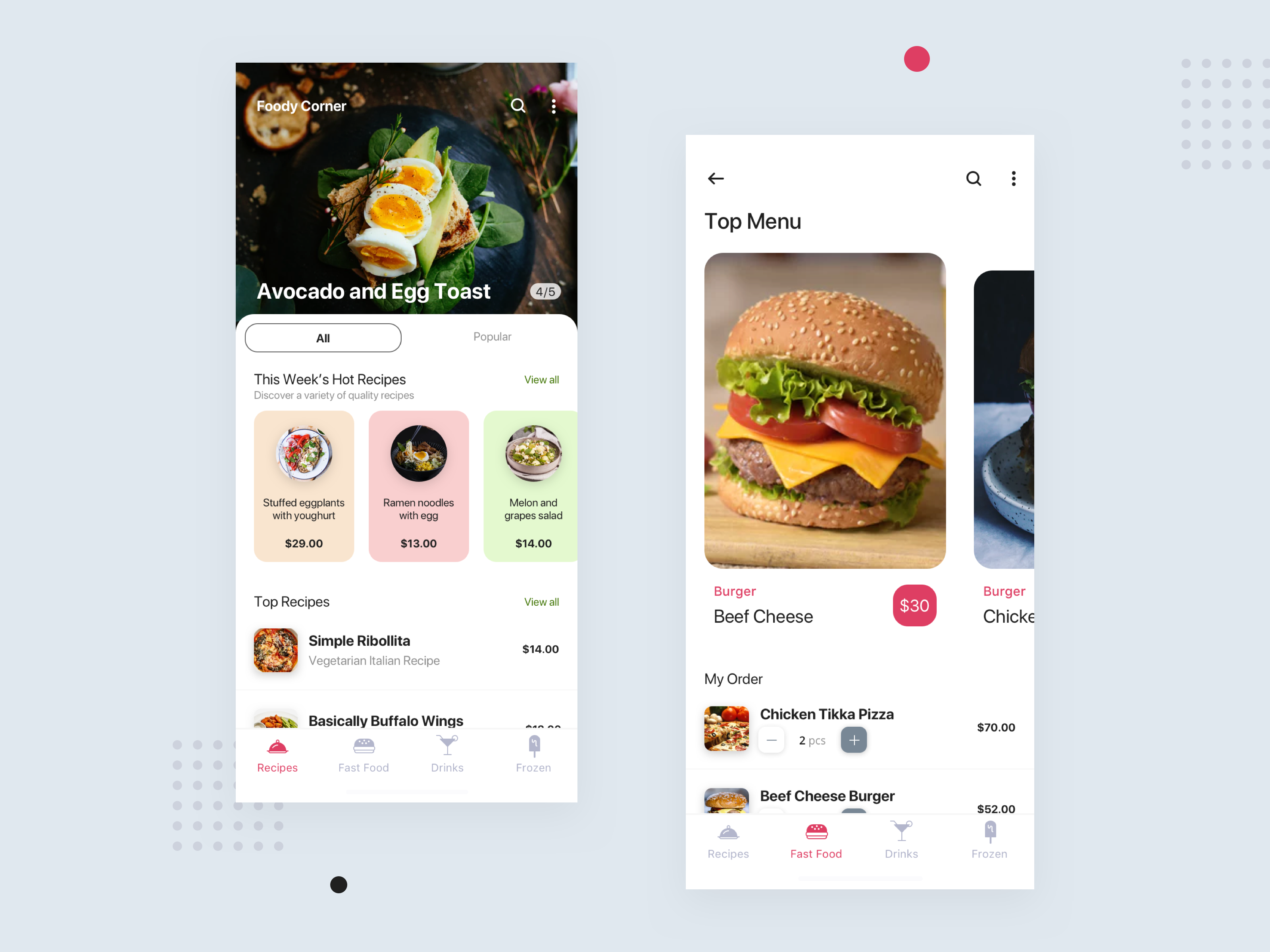 Foody Corner by Khurram Shehzad on Dribbble