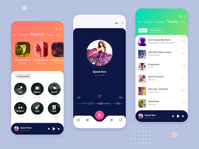 Music App app clean design interactive minimal mobile mobile app mobile app design mobile application mobile apps mp3 player music music app music player pakistan player songs spotify typography ui