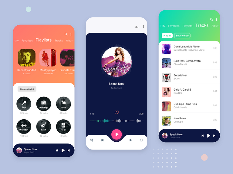 Music App by Khurram Shehzad on Dribbble