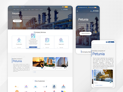 Company Landing Page blue theme branding company company landing design idea landing landing page ui ux