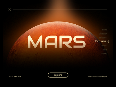 explorer MARS 3d branding graphic design motion graphics ui