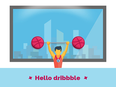 Dribbble First Shot exercise first shot hello dribbble weight lifting workout