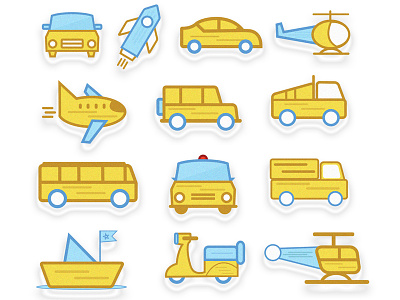 Transport Icons Design icons illustrator transport