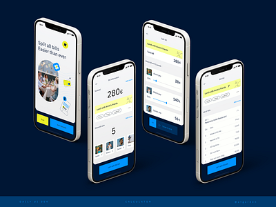 ✦ Daily UI | 004 ✦ Calculator atgarden calculate concept dailyui dailyui 004 design figma interface money split bill ui