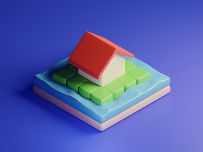 ✦ 3D Tiny house ✦ 3d atgarden blender design illustration tiny house