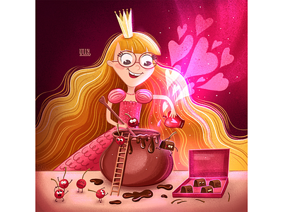 Princess and love potion book book illustration brand character character design character illustration childrens book illustration magic poster poster design potion princess