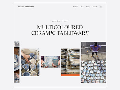 Landing Page ceramics ceramics shop design landing page typography ui user interface