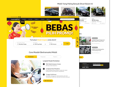 Pitch Design | Momobil - Buy and Sell Used Cars Homepage automotive car chrisensius exploration indonesia momobil pitching salt ui ux website