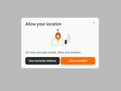 Allow Location Page design