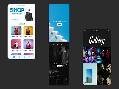 Esports Home, Gallery & Shop (Mobile) app design graphic design ui ux