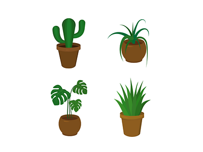 Collection of plants adobe illustrator design graphic design illustration plant pot ukraine сollection