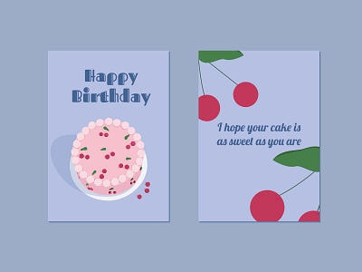 Birthday card Cake adobe illustrator birthday birthday card cake cake vector card food graphic design greeting greeting card happy birthday illustration sweet vector vector art