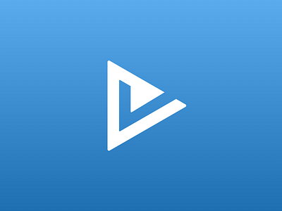 BetaSeries Icon app blue branding check design gradient icon identity logo play sketch triangle vector white