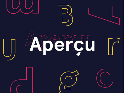 We love Aperçu! apercu colophon foundry deconstructed design font type type design typeface typography