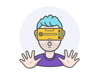 Virtual Reality Boy boy character illustration people virtual reality vr