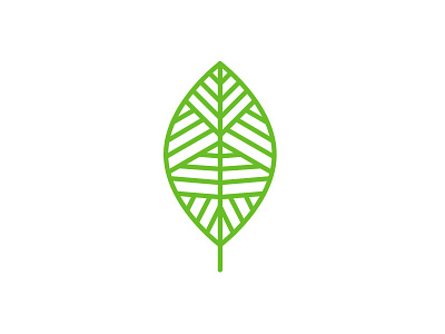 Leafy Icon green icon leaf lines logo logomark nature pattern tree