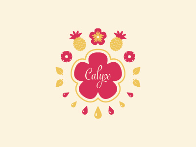 Calyx logo 01 calyx design drink drinks flower fruit logo packaging pineapple