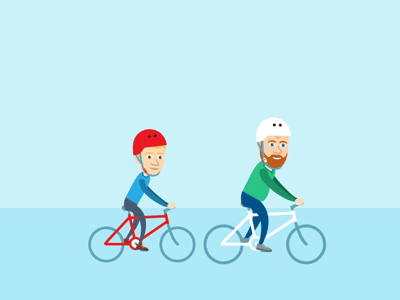 Young Persons Safety Briefing animation bicycle birmingham childrens hospital childrens health queensland cycle cyclist design by day gif haelo illustration ride young persons safety briefing