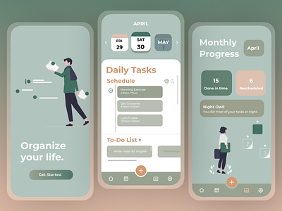 Task Manager Mobile Application - UI Design app mobile mobile application mobile ui task management task manager todo list ui ui design ux