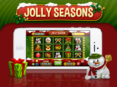 Jolly Seasons christmas game game assets gui hud ios iphone jolly seasons mobile xmas