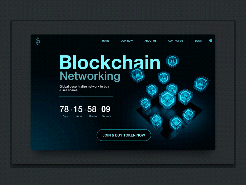 ICO landing page blockchain gif ico landing website