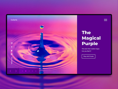 The Magical Purple concept design inspiration gradient interface landing page prototype purple site ui ui design ui interface ui ux design user experience user interface ux ux design violet web website website design