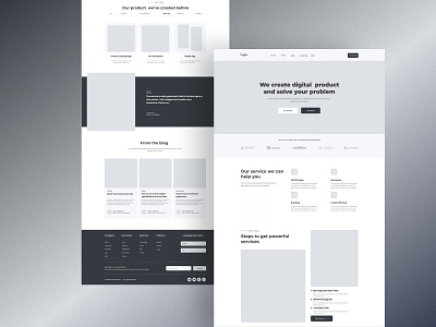 Digital Agency Wireframe agency corporate design digital agency personal typography ui ux web design