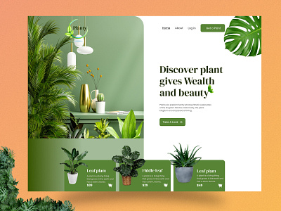 Landing Page - Plant Store agency corporate design digital agency typography ui ui design uiux uiux design uiux designer ux design