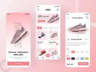 Shoe Store Mobile App app ui ux e commerce mobile app mobile app ui new app design nike mobile app nike shoes shoe stor mobile app shoe store ui shoes app shoes new mobile app typography ui ui design uiux ux designer