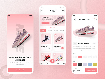 Shoe Store Mobile App app ui ux e commerce mobile app mobile app ui new app design nike mobile app nike shoes shoe stor mobile app shoe store ui shoes app shoes new mobile app typography ui ui design uiux ux designer